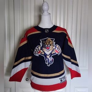 OFFICIAL NHL Hockey Jersey Florida Panthers Red Gold Size S/M